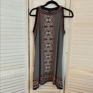 Max Edition Geometric Black and Red Mini Dress